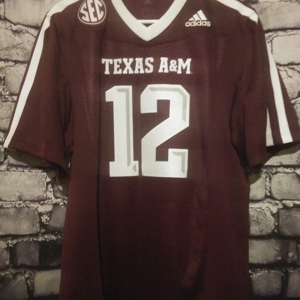 Texas A&M Aggies Adidas Football Jersey Shirt L